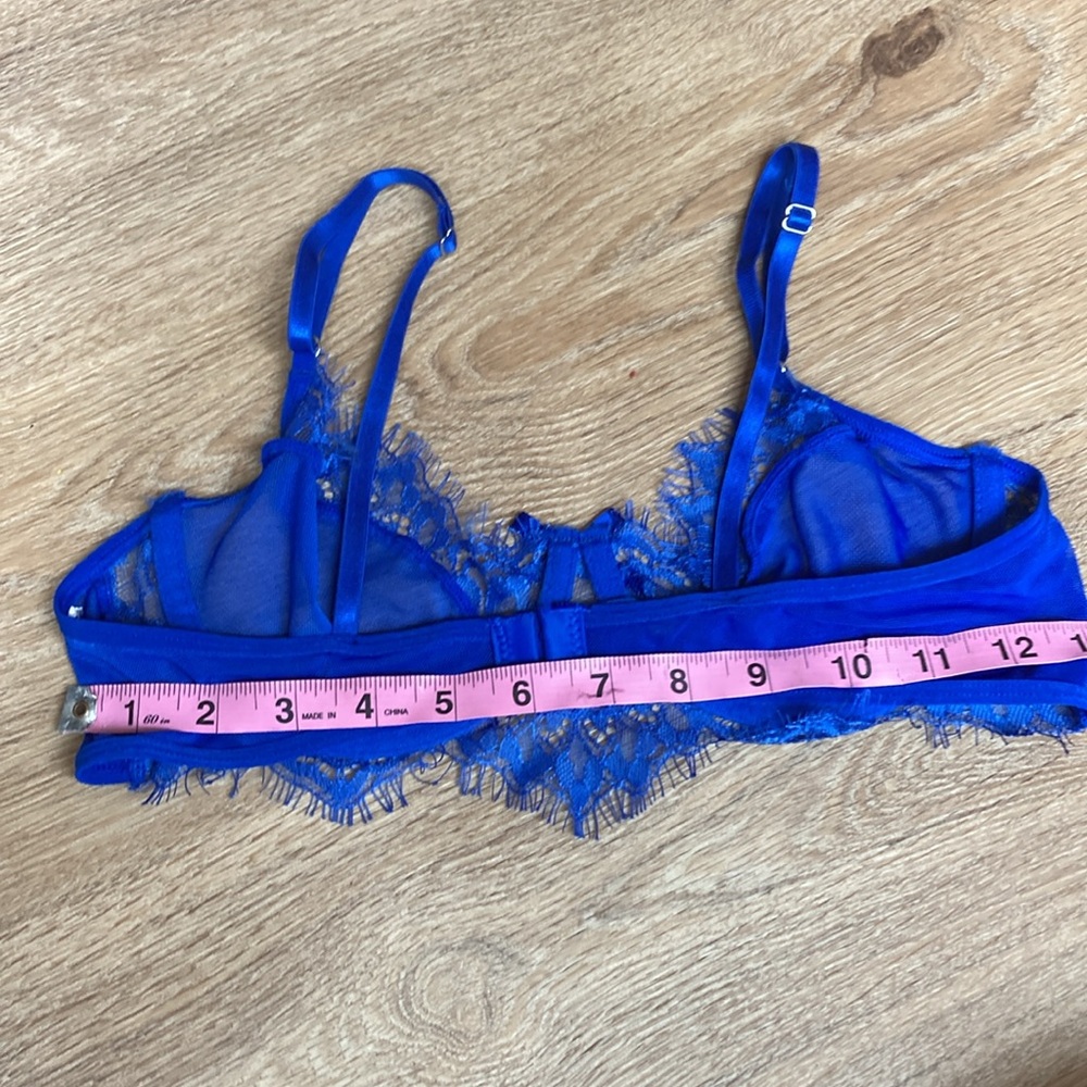 Sexy blue lace underwire, bra. 36 b lingerie - Picture 5 of 8